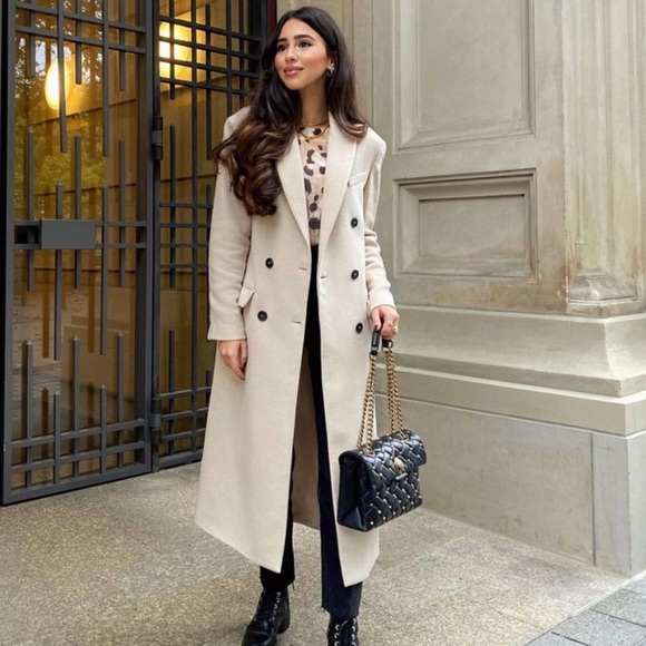 NWT Zara Wool Blend Coat - Picture 6 of 16